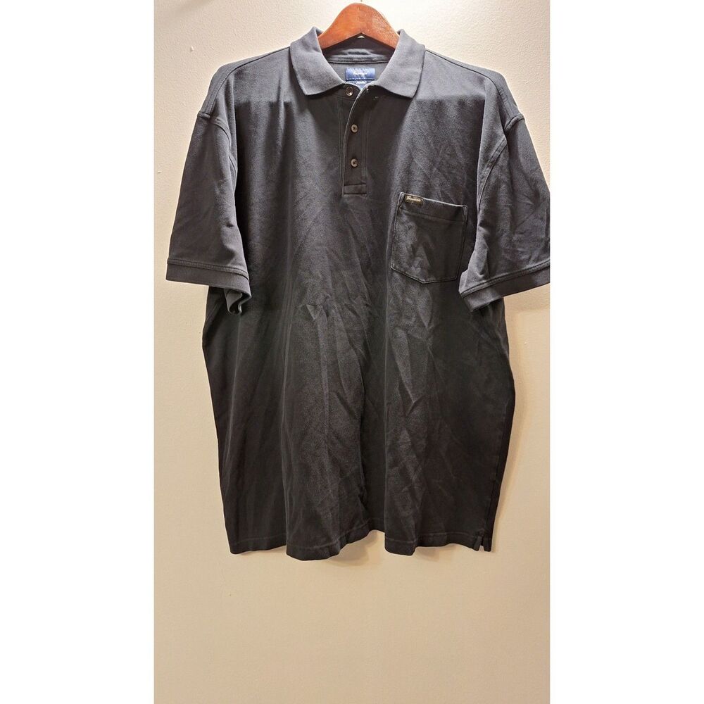 FACONNABLE‎ MADISON Men's Navy Pocket Work Wear Casual Academia Polo Size XXL